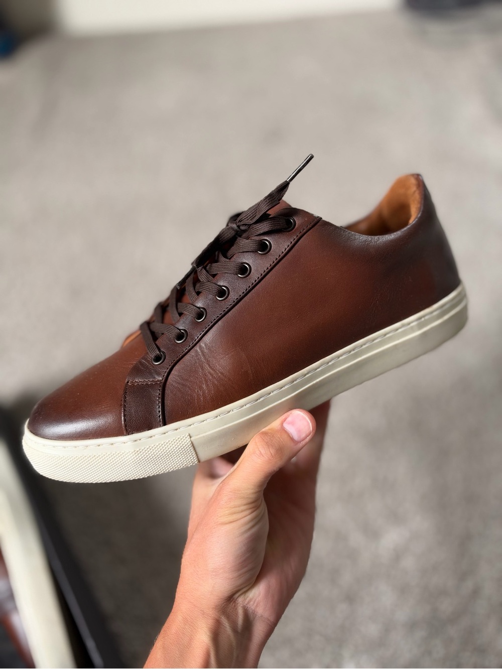 Thursday Boot Co. Men's Brown Leather Low-Top Sneaker
